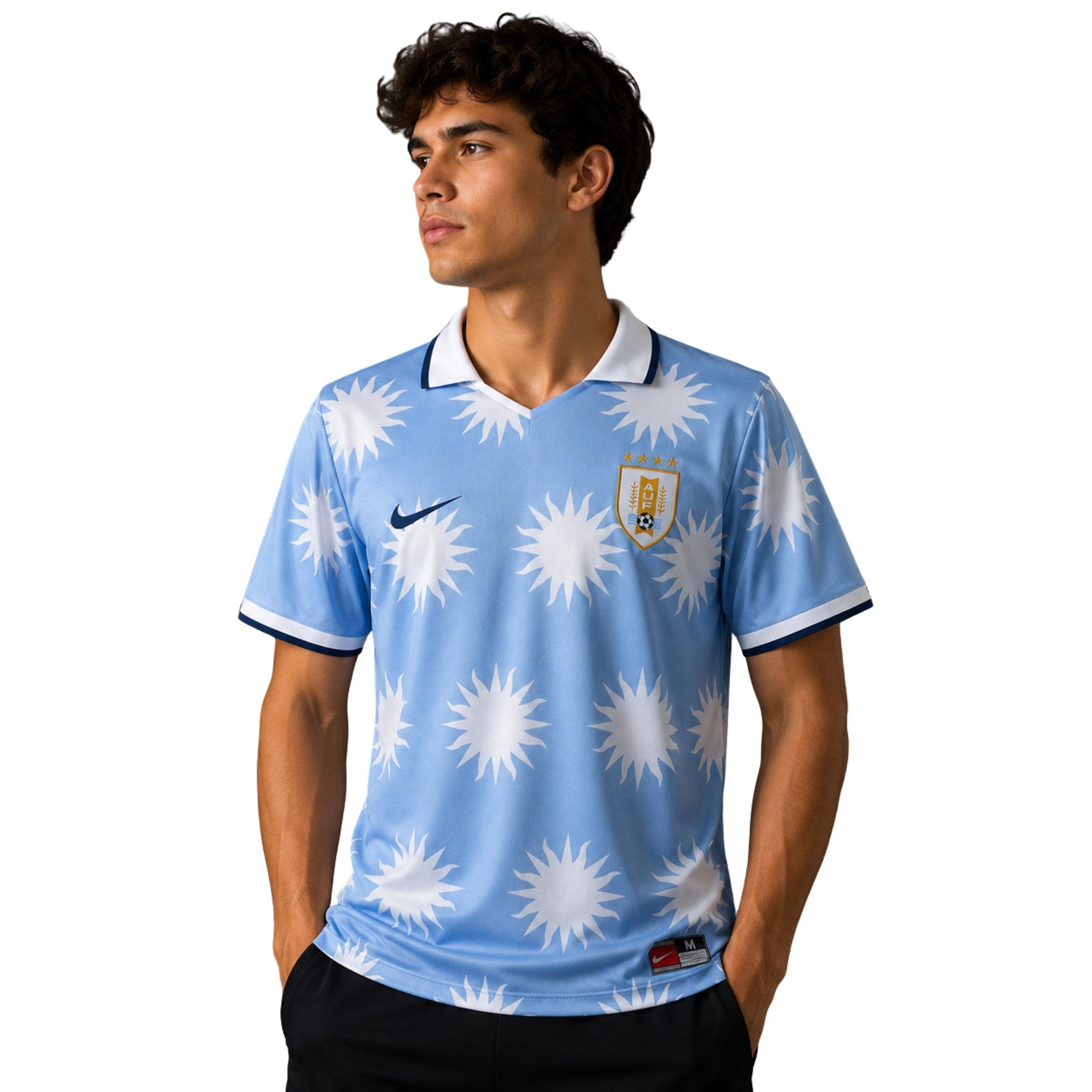 Uruguay Édition Spéciale 26/27 - Coupe du Monde 2026 - Version Joueur - Bleu Clair et Blanc 2