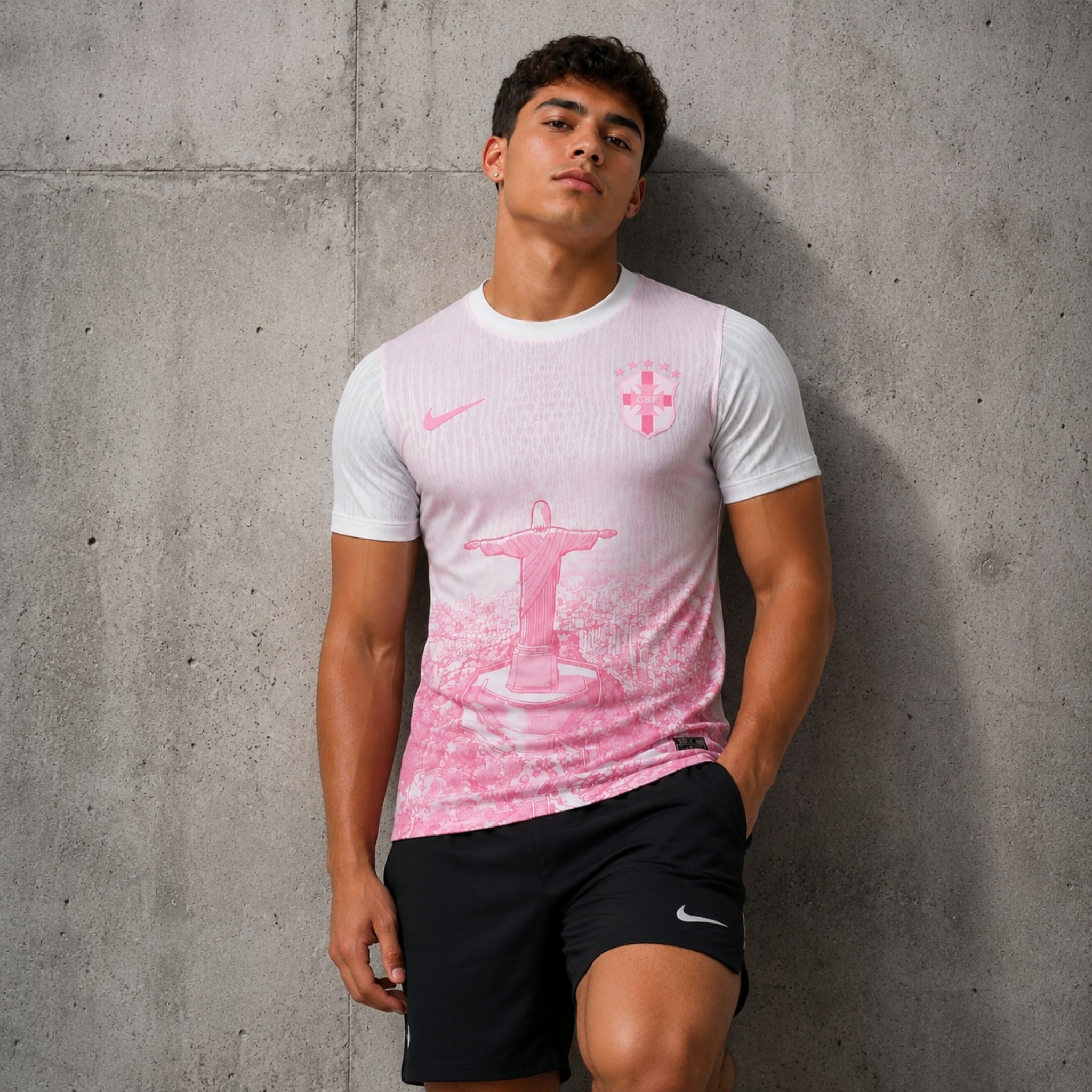 Brésil Édition Spéciale 26/27 - Coupe du Monde 2026 - Version Joueur - Rose et Blanc