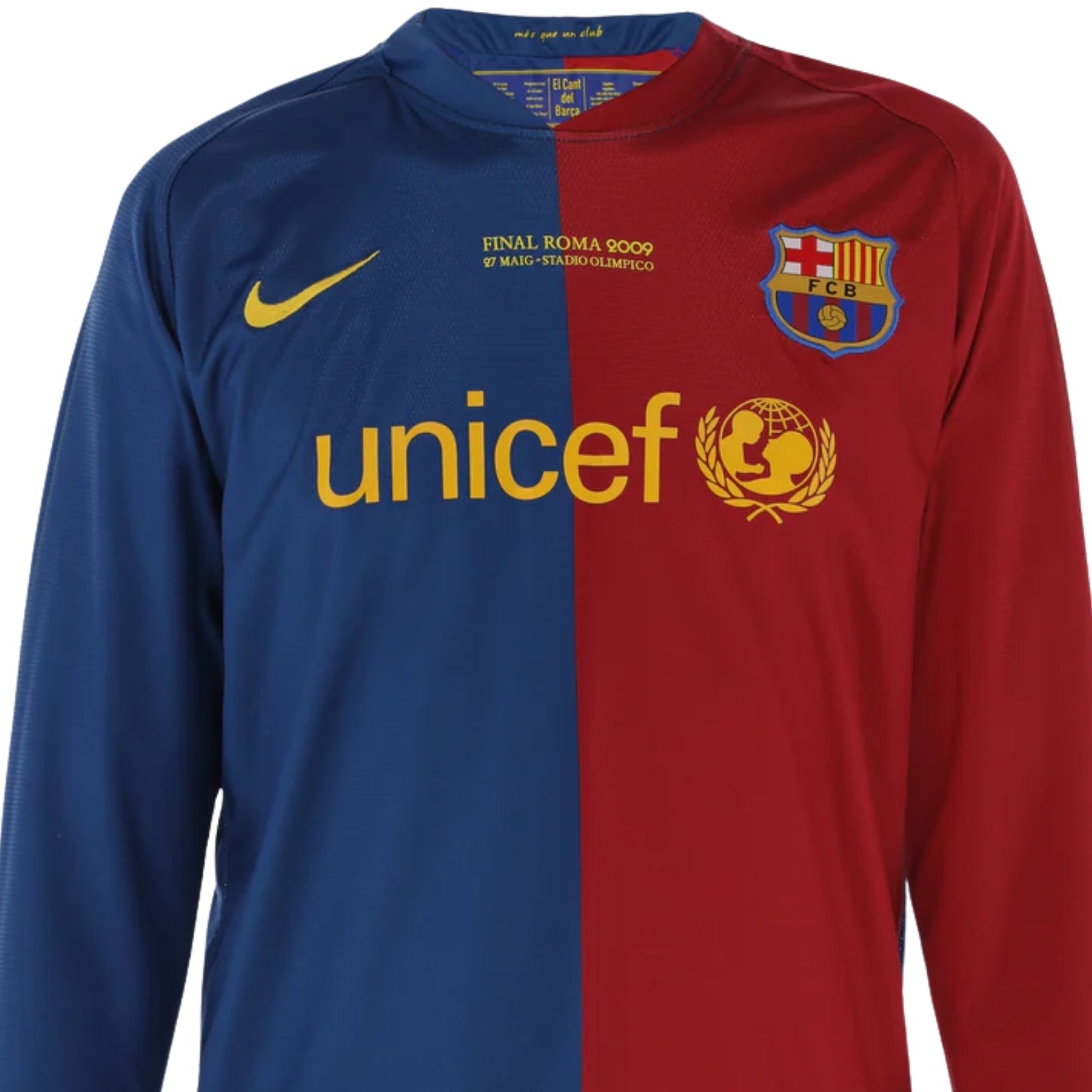 Barcelone Domicile 08/09 - Finale de la Ligue des champions- Manches Longues - Détail