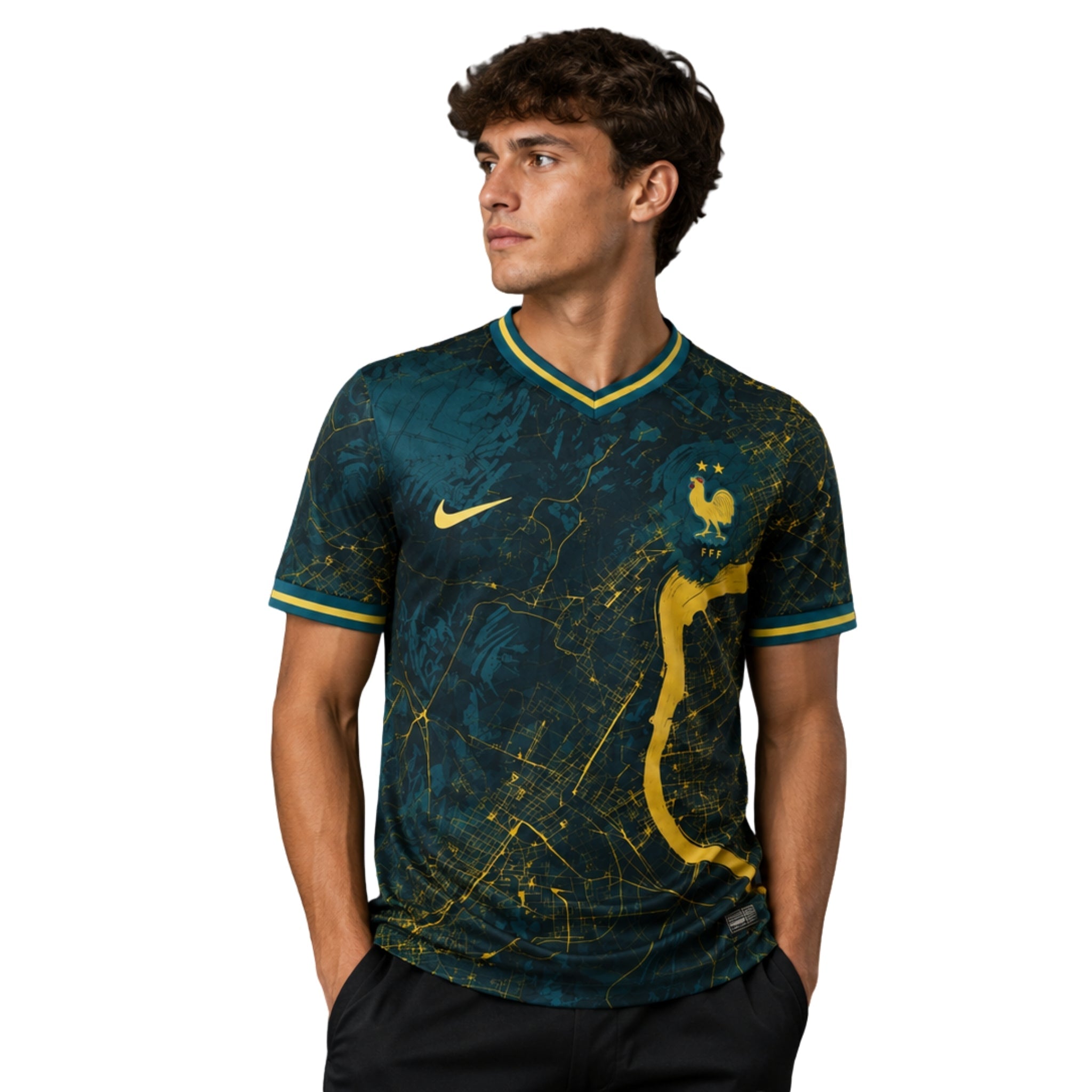 Maillot France Édition Spéciale 26/27 - Coupe du Monde 2026 - Version Joueur, porté de face
