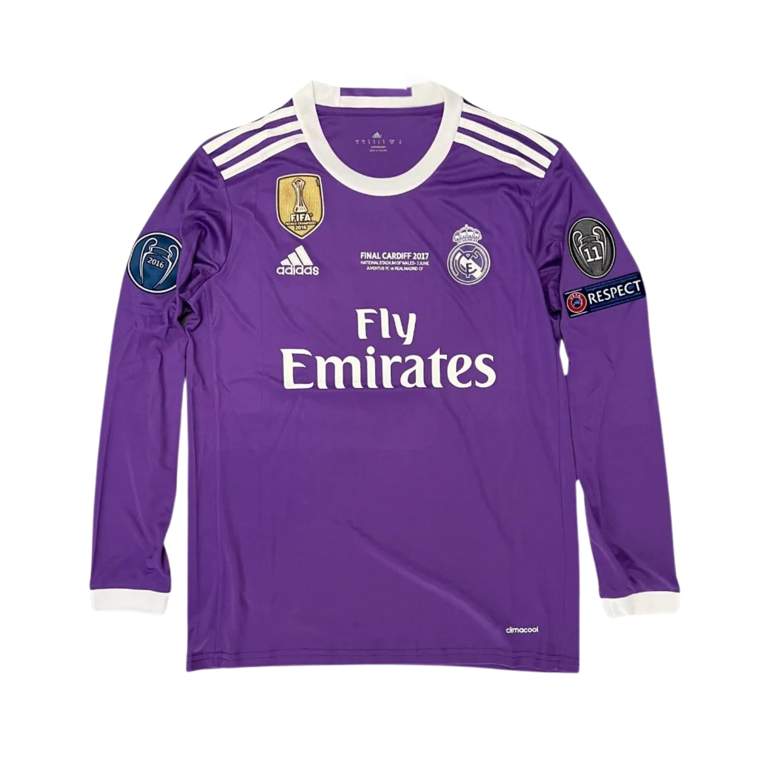 Real Madrid Extérieur 16/17 - Finale de la Ligue des champions- Manches Longues