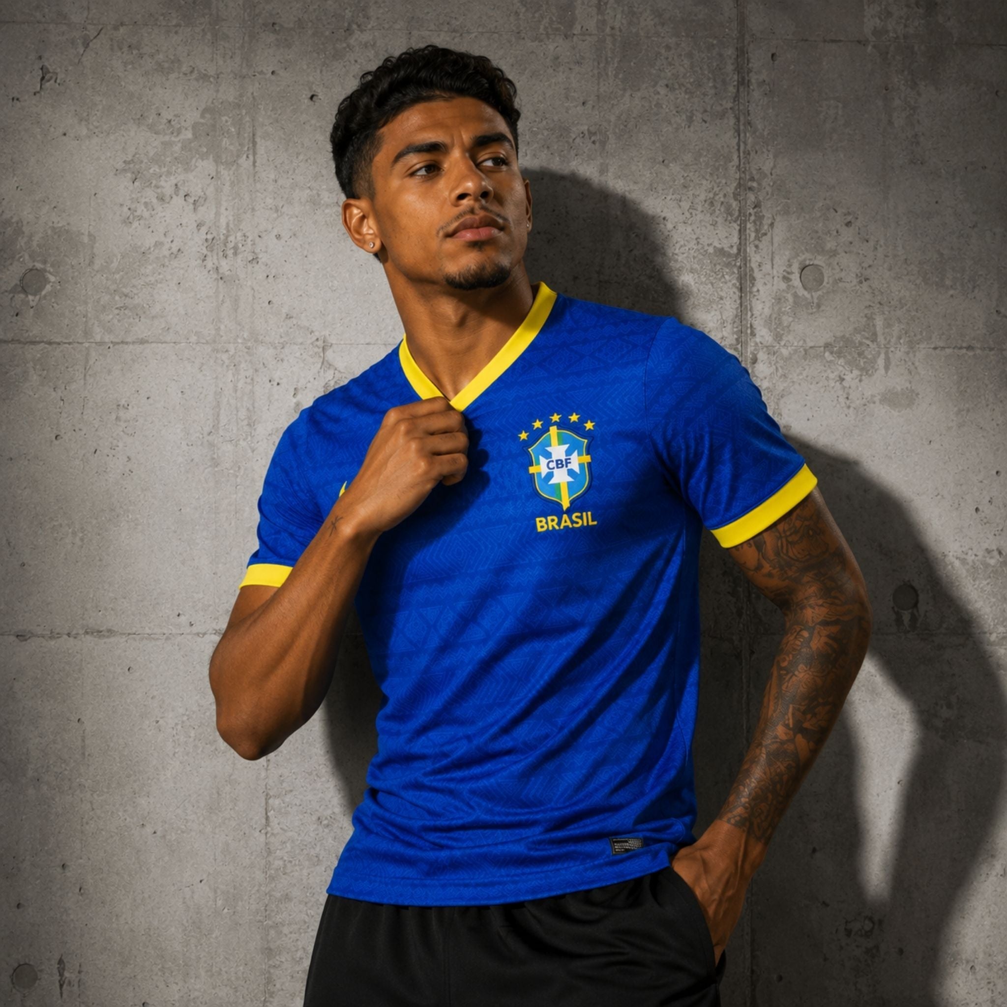 Brésil Édition Spéciale 26/27 - Coupe du Monde 2026 - Version Joueur - Bleu et Jaune