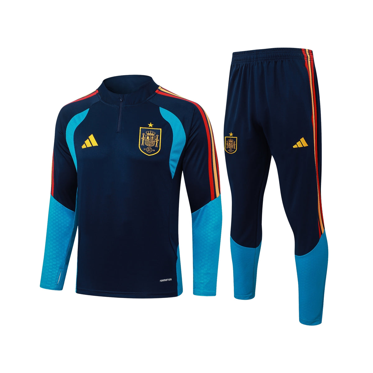 Espagne 26/27 - Survêtement - 1/2 Zip - Bleu Marine et Bleu Clair