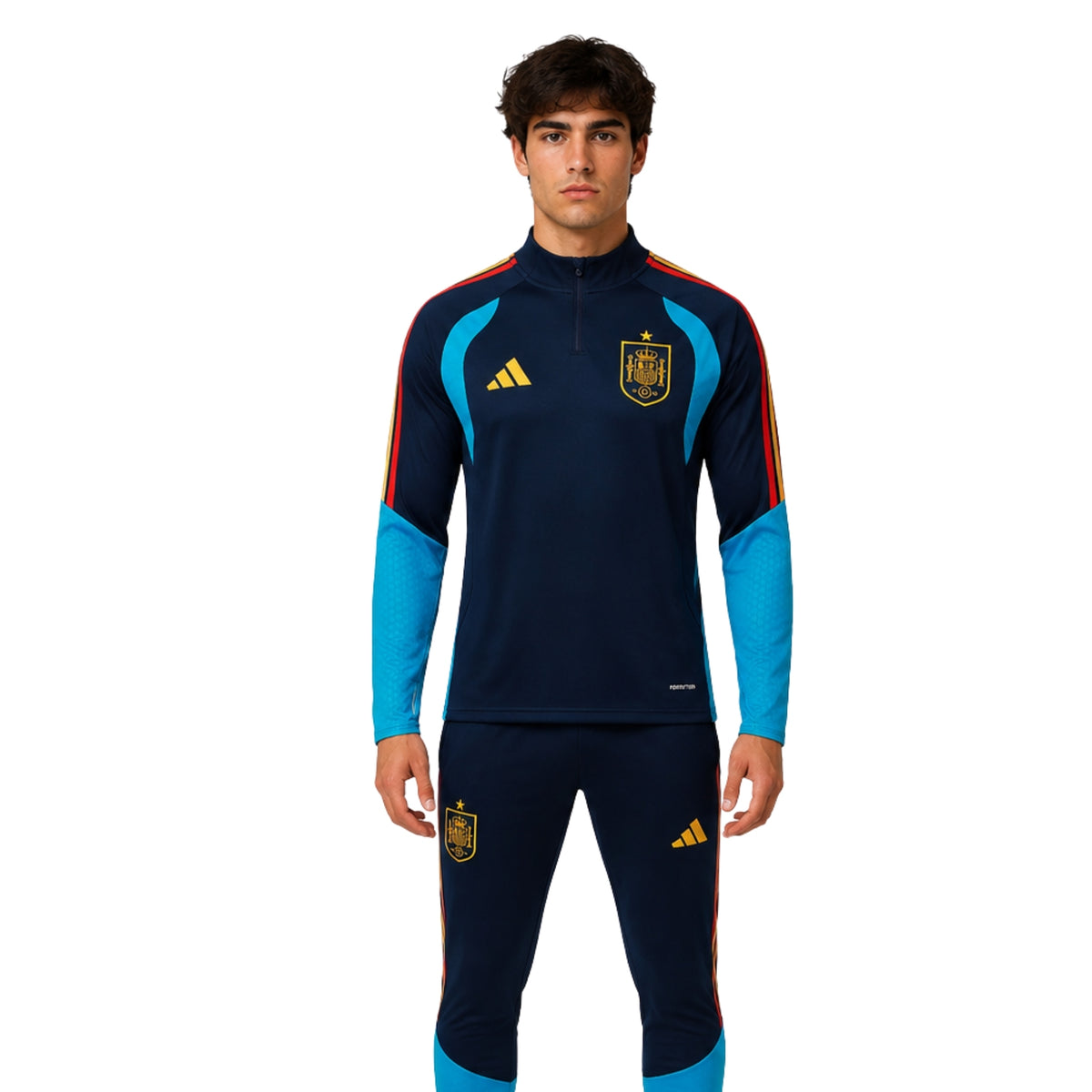 Espagne 26/27 - Survêtement - 1/2 Zip - Bleu Marine et Bleu Clair