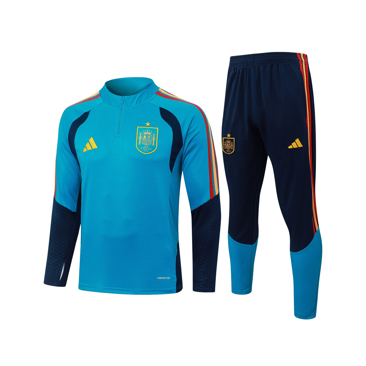 Espagne 26/27 - Survêtement - 1/2 Zip - Bleu Clair et Bleu Marine