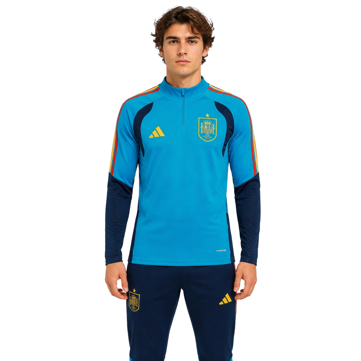 Espagne 26/27 - Survêtement - 1/2 Zip - Bleu Clair et Bleu Marine