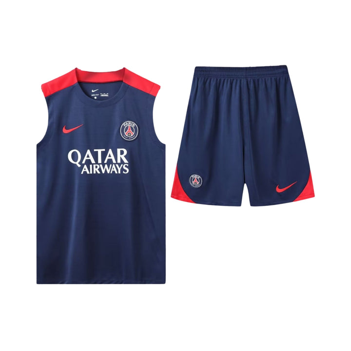 PSG 25/26 - Training Kit - Sleeveless - Navy Blue and Red