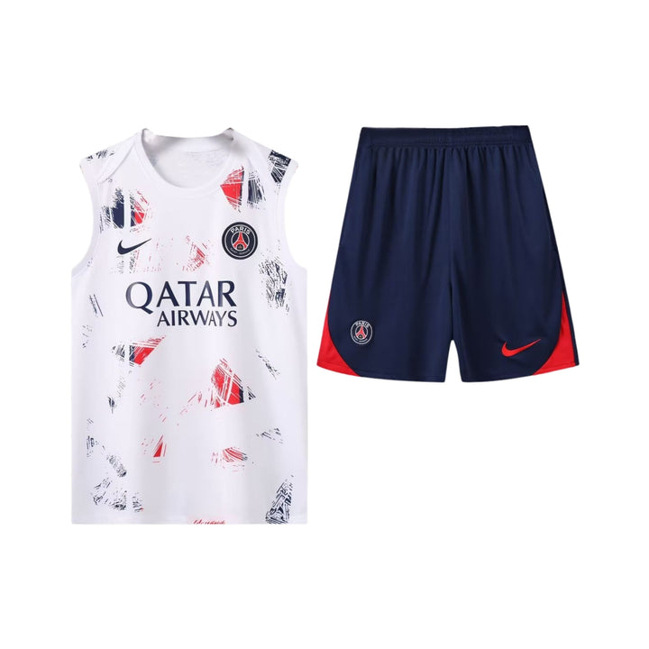 PSG 25/26 - Training Kit - Sleeveless - White and Navy Blue