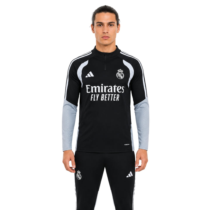 Real Madrid 26/27 - Survêtement - 1/2 Zip - Noir et Gris Clair