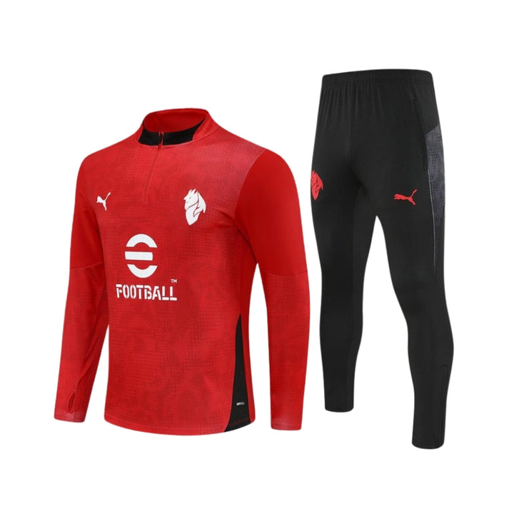AC Milan 25/26 - Tracksuit - 1/2 Zip - Red and Black