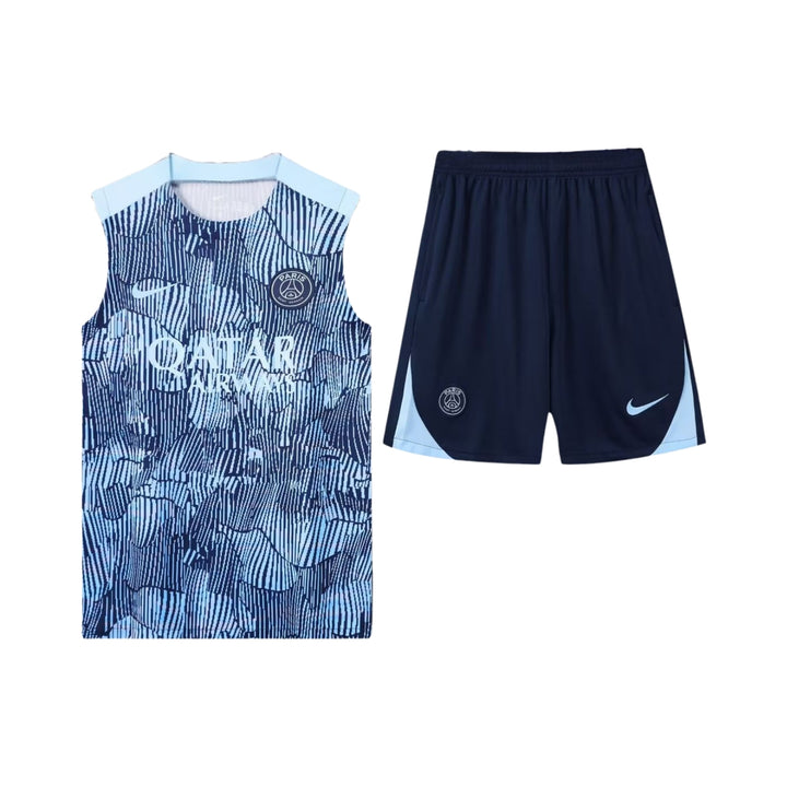 PSG 25/26 - Training Kit - Sleeveless - Light Blue and Navy Blue