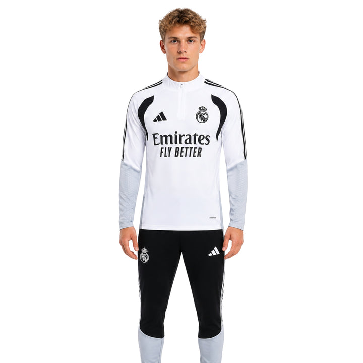 Real Madrid 26/27 - Survêtement - 1/2 Zip - Blanc et Noir