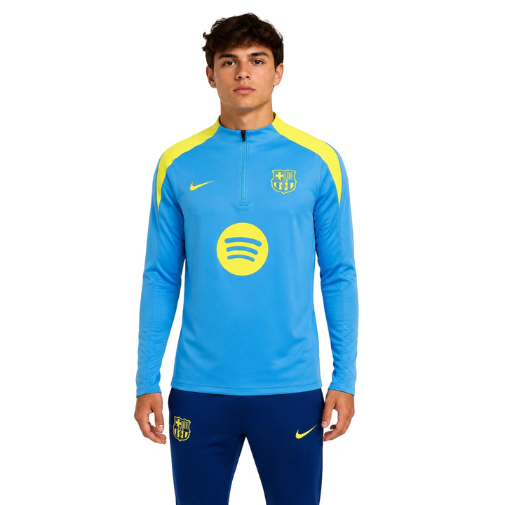 Barcelone 26/27 - Survêtement - 1/2 Zip - Bleu Clair et Jaune