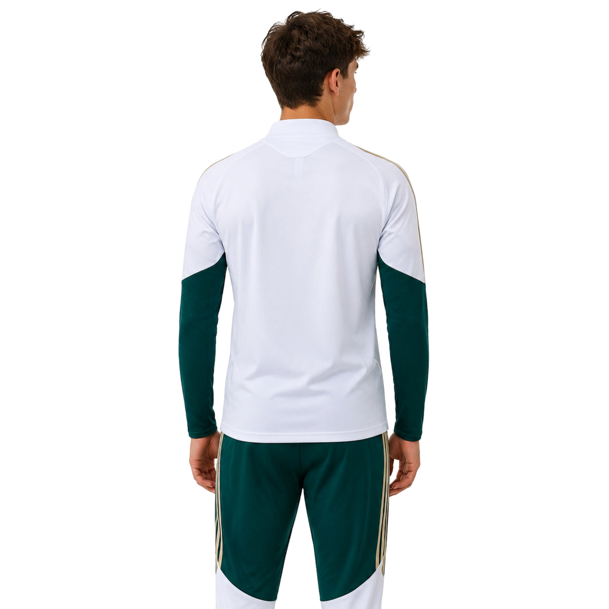 Italie 26/27 - Survêtement - 1/2 Zip - Blanc et Vert Foncé