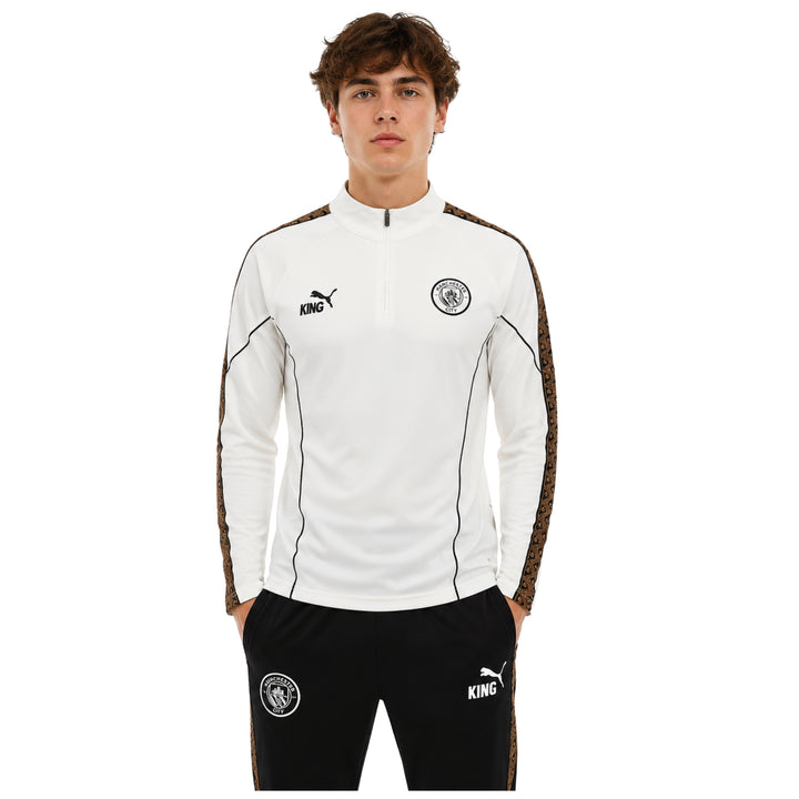 Manchester City 26/27 - Survêtement - 1/2 Zip - Blanc et Noir