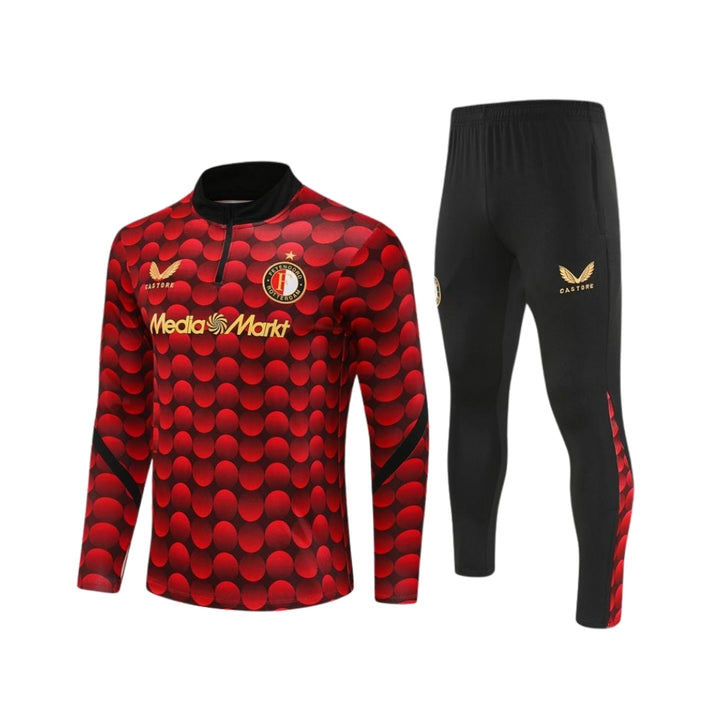 Feyenoord 25/26 - Survêtement - 1/2 Zip - Rouge et Noir