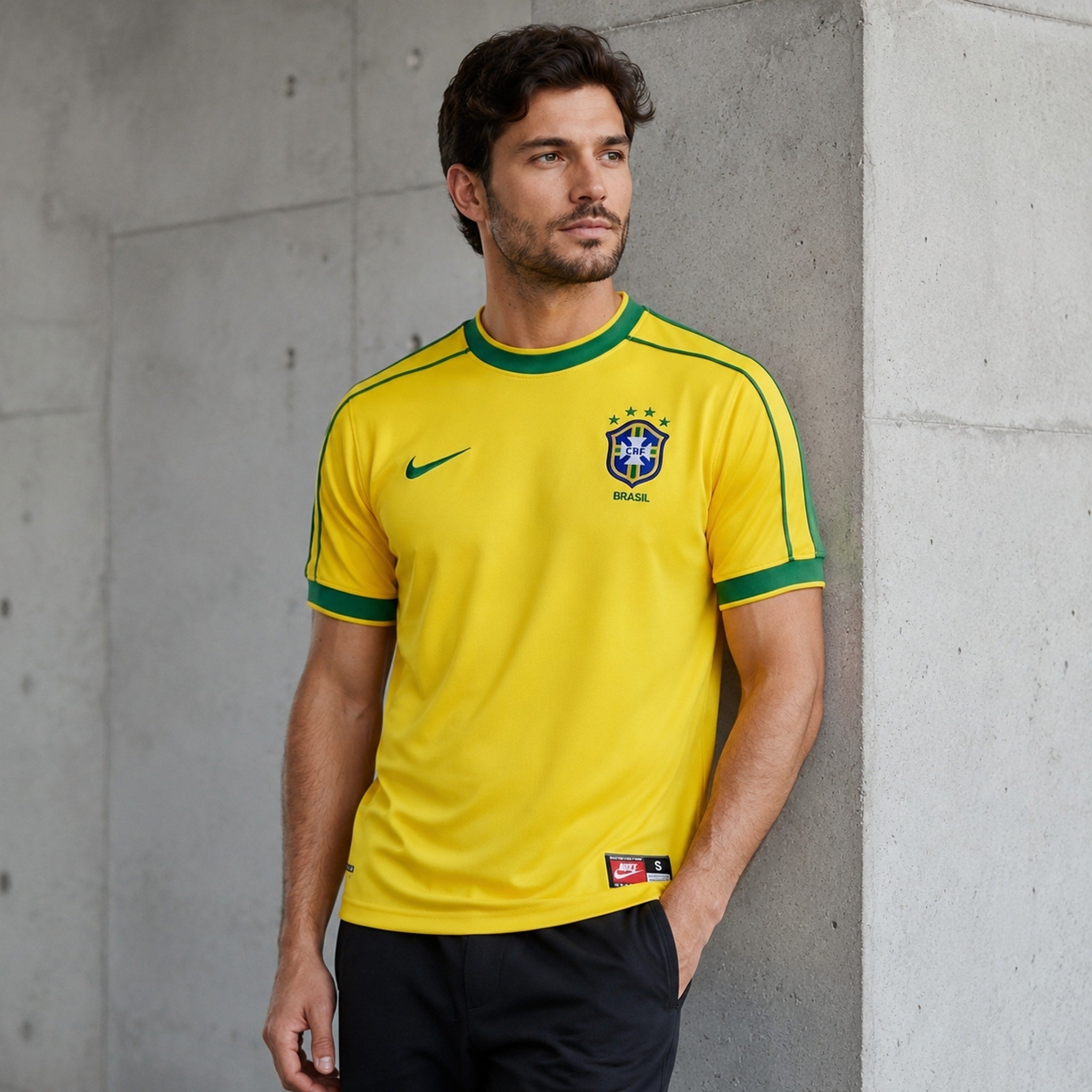 Maillot rétro Brésil Domicile 98/99, vu de dos