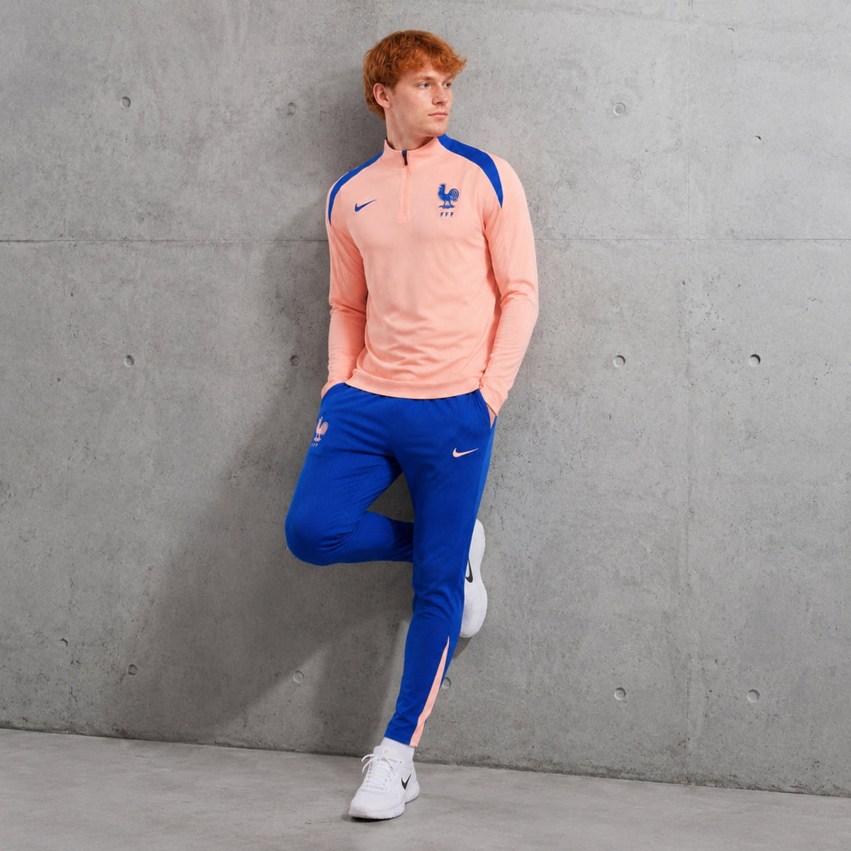 France 25/26 - Survêtement - 1/2 Zip - Version Joueur - Orange et Bleu