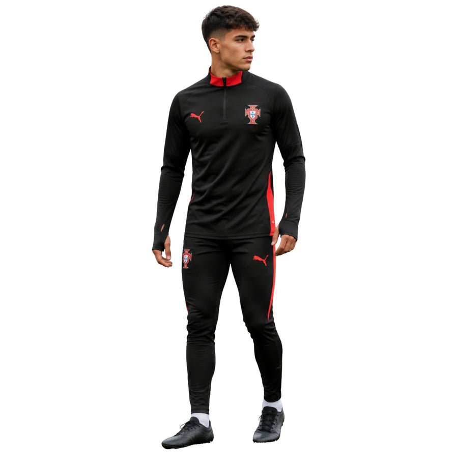 Portugal 25/26 - Survêtement - 1/2 Zip - Noir et Rouge