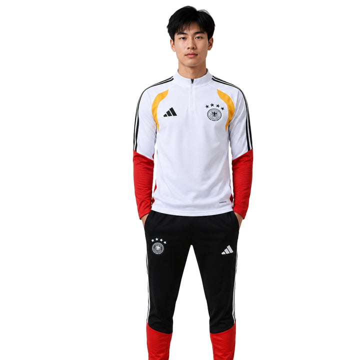 Allemagne 26/27 - Survêtement - 1/2 Zip - Blanc, Noir et Rouge