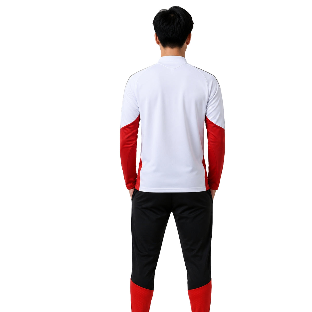Allemagne 26/27 - Survêtement - 1/2 Zip - Blanc, Noir et Rouge