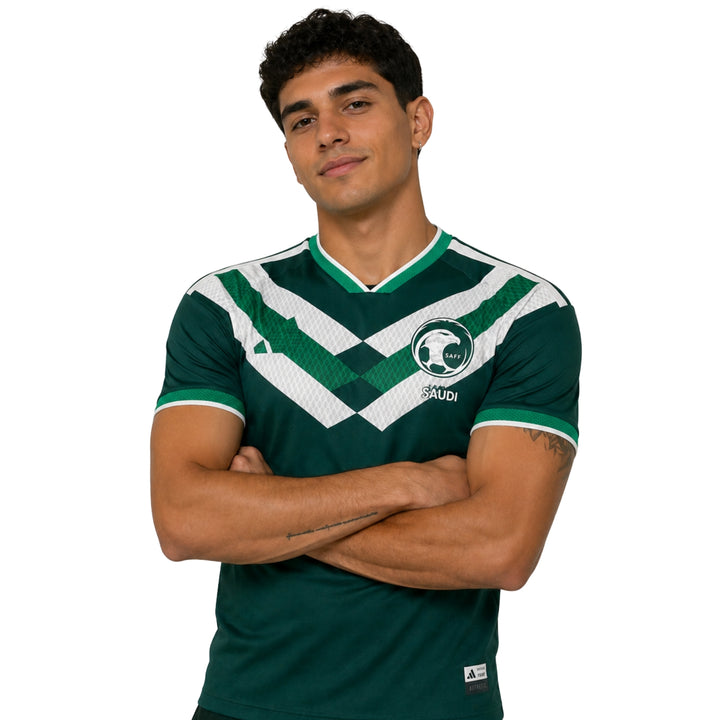 Arabie Saoudite Édition Spéciale 26/27 - Coupe du Monde 2026 - Version Joueur - Vert et Blanc