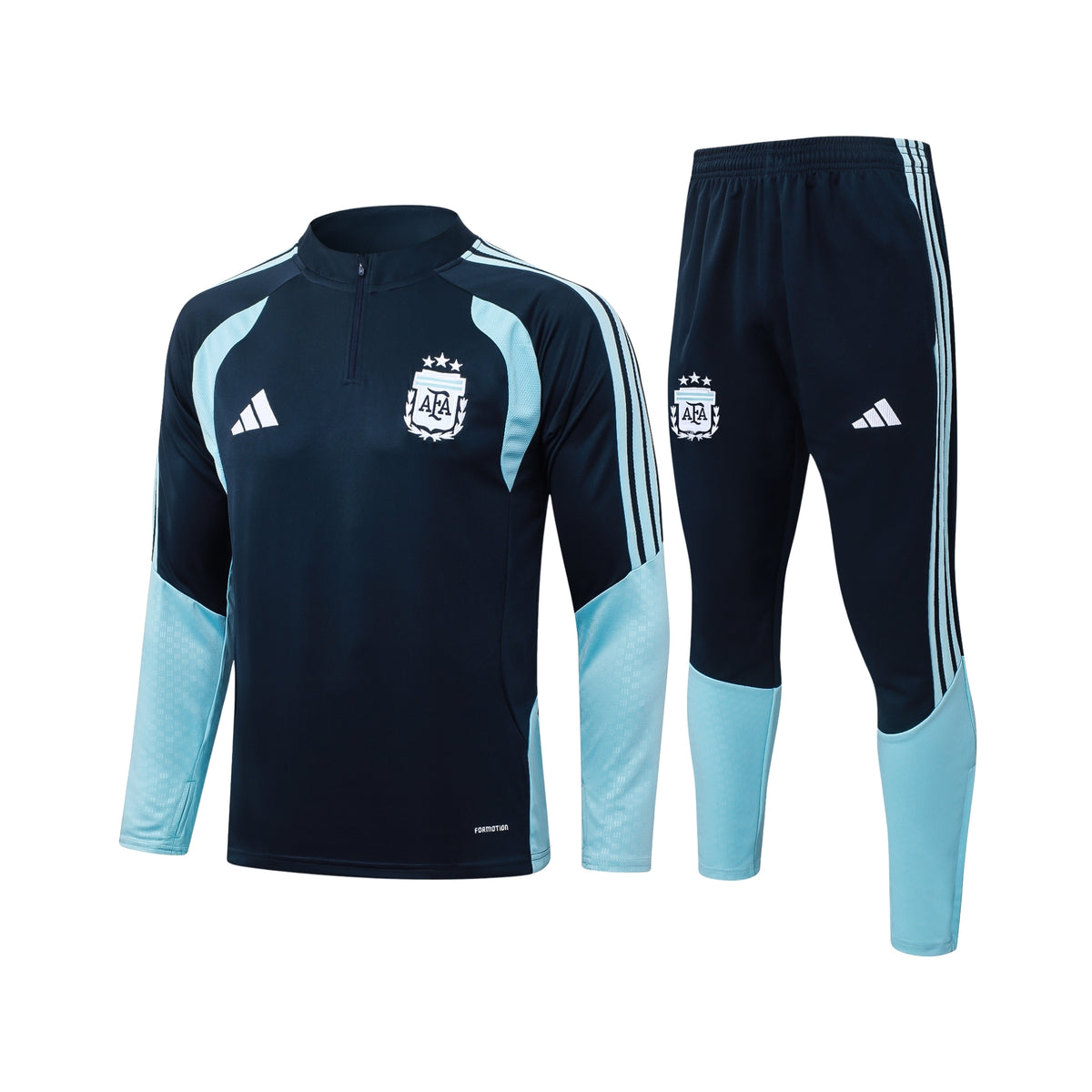 Argentine 26/27 - Survêtement - 1/2 Zip - Bleu Marine et Bleu Clair