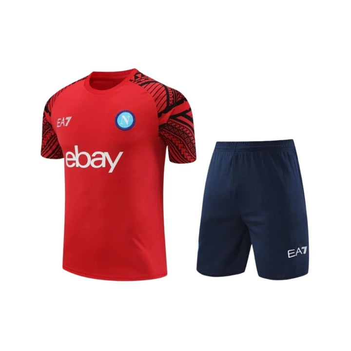Training Kit - Napoli 24/25 - Red and Navy Blue