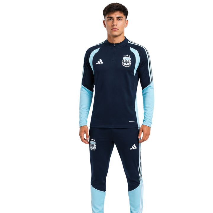 Argentine 26/27 - Survêtement - 1/2 Zip - Bleu Marine et Bleu Clair