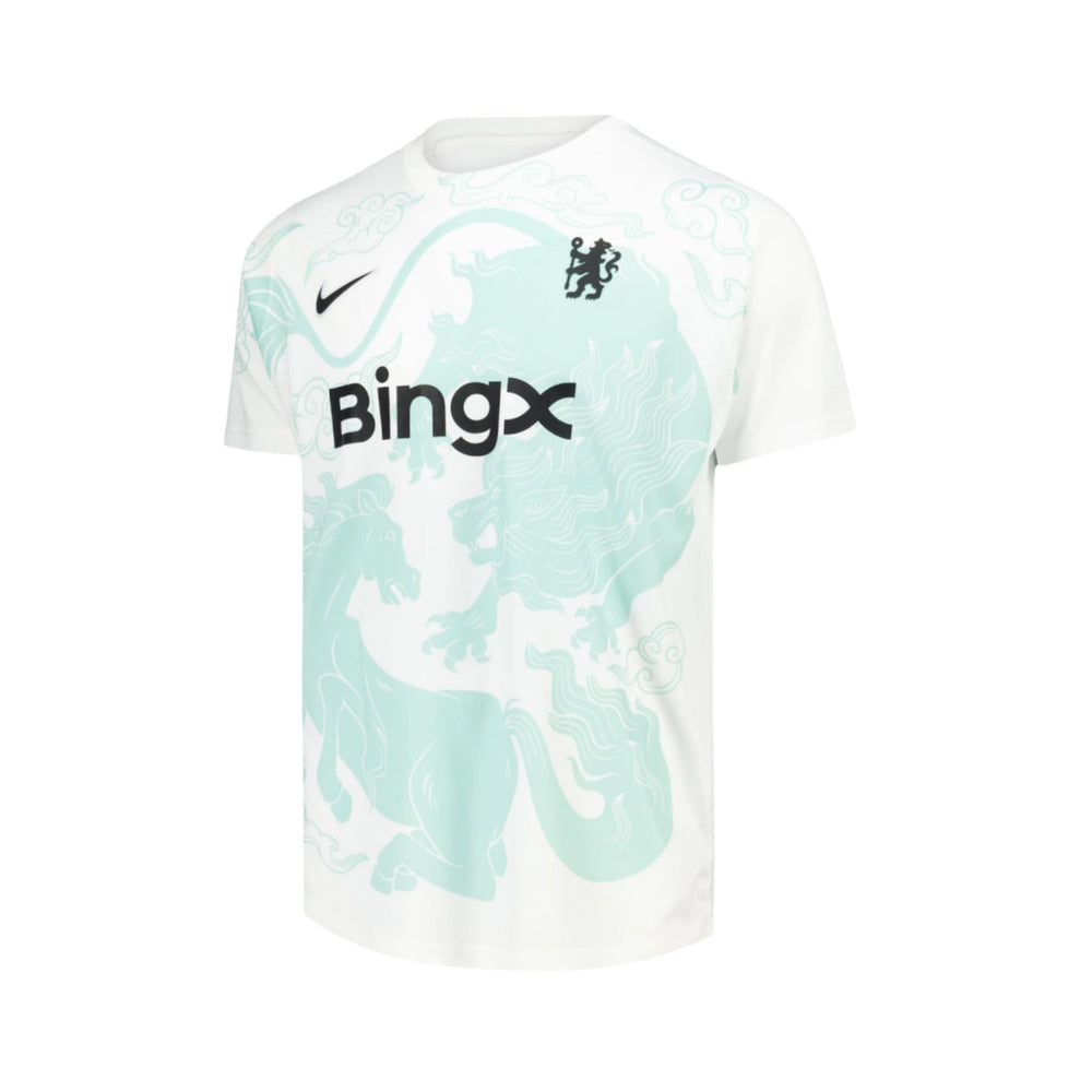Chelsea Avant-Match 25/26 - Blanc et Vert Menthe