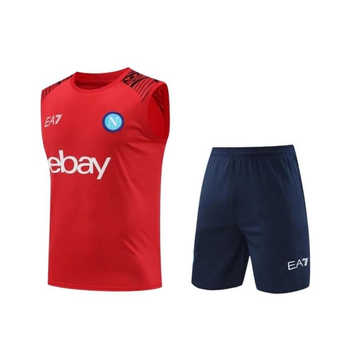 Équipement de Entraînement - Naples 24/25 - Manches Cava - Rouge et Bleu Marine
