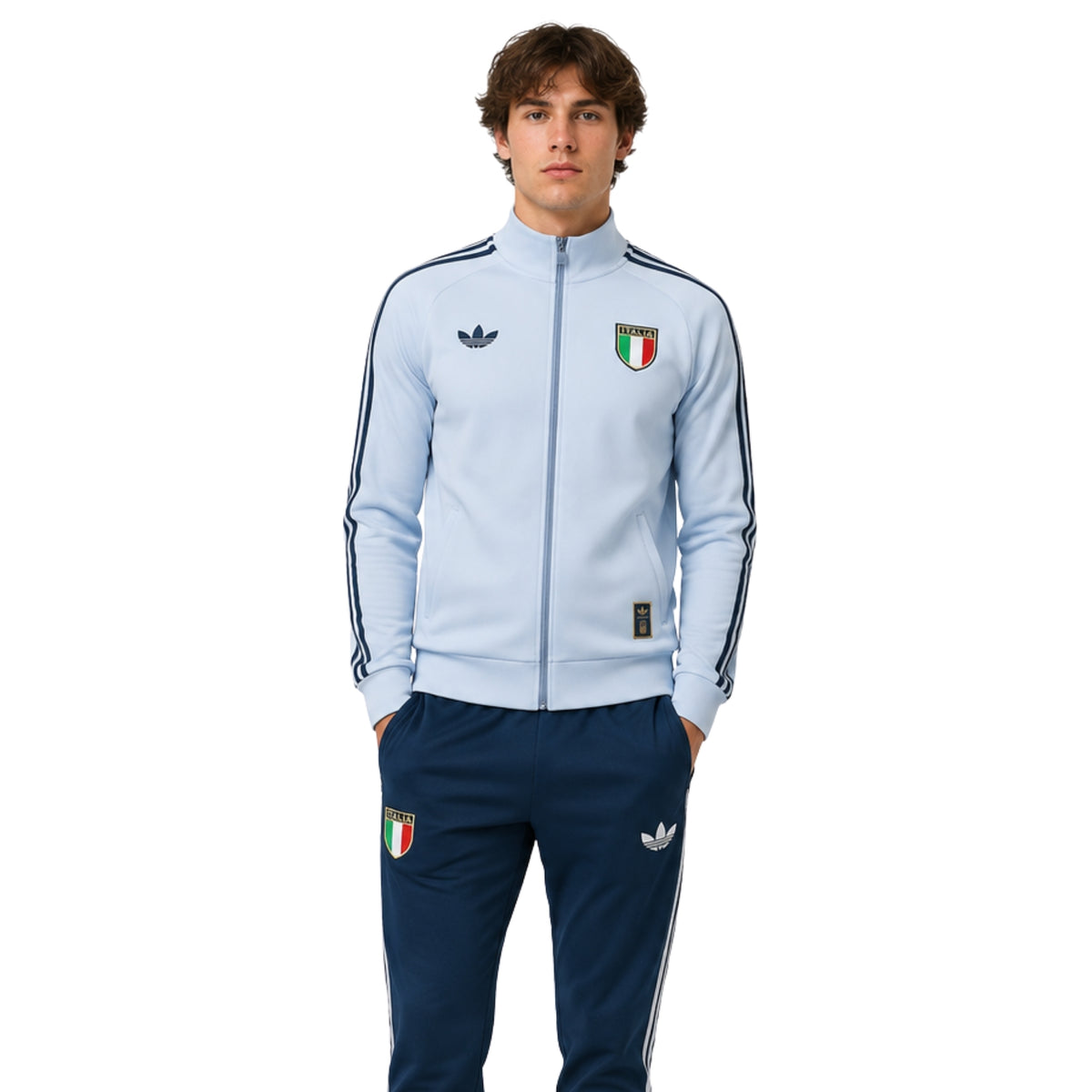 Italie 26/27 - Survêtement - Zip Complet - Bleu Clair