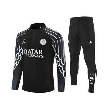 PSG 25/26 - Survêtement - 1/2 Zip - Noir et Blanc
