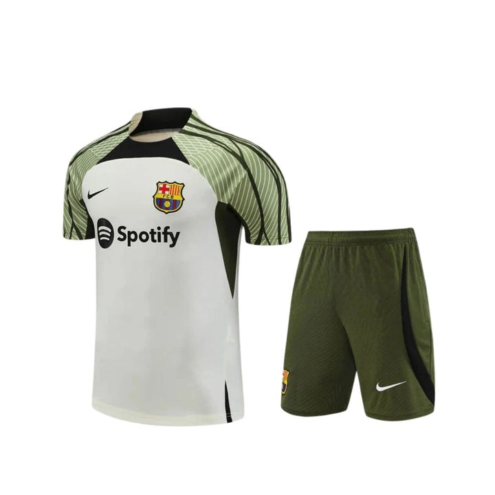 Équipement de Entraînement - Barcelone 23/24 - Blanc et Vert