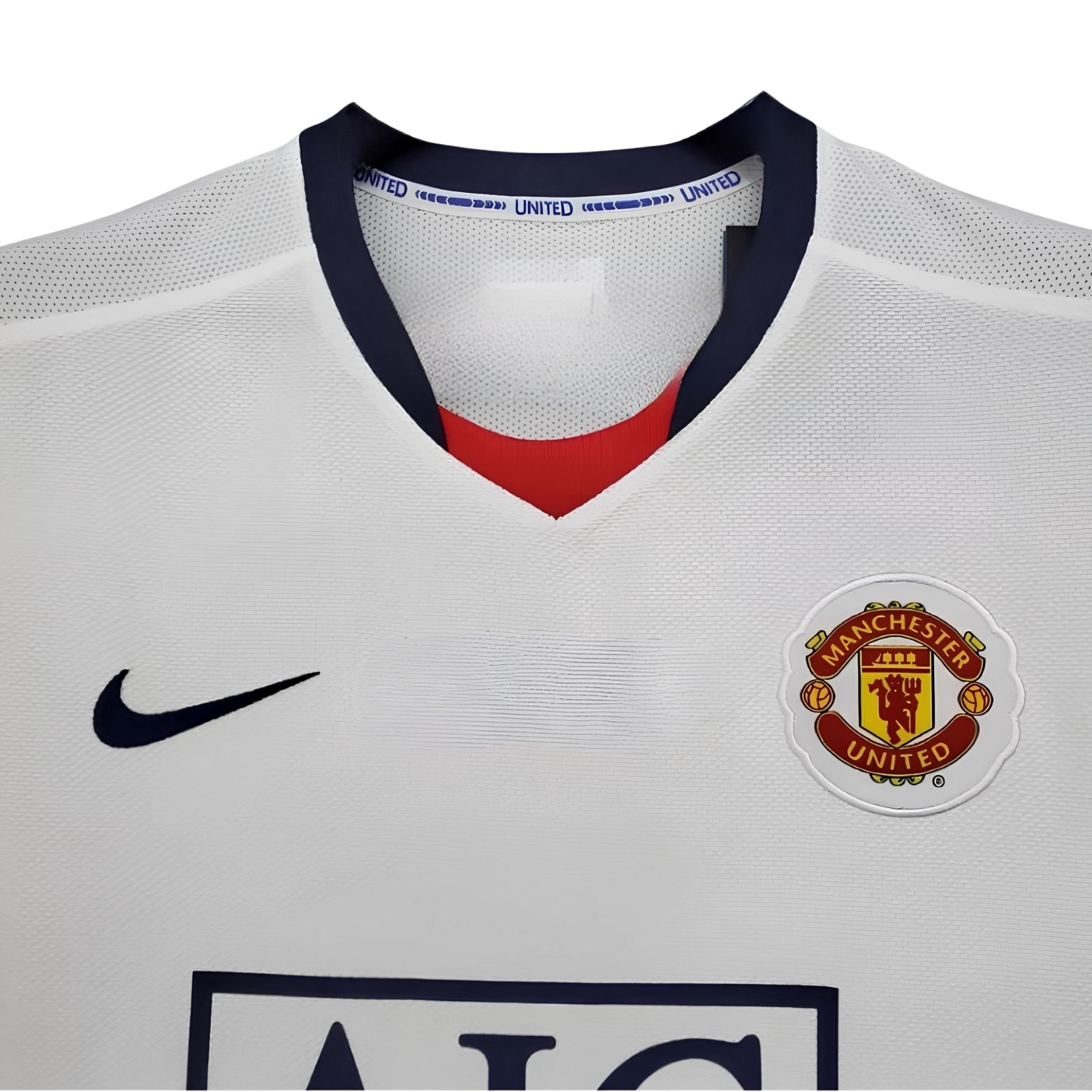 Manchester United Extérieur 08/09 - Vue rapprochée