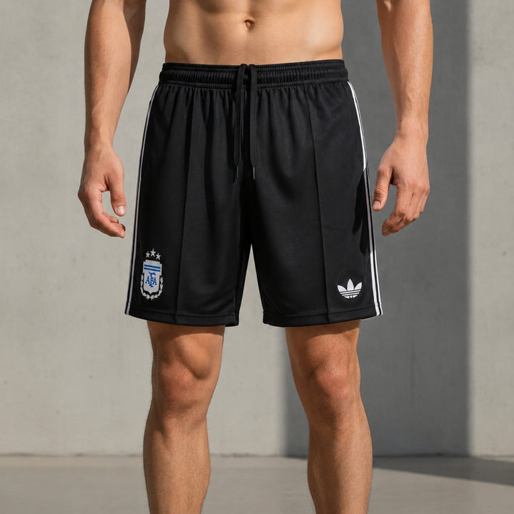 Short Argentine Extérieur 26/27 - Noir et Blanc