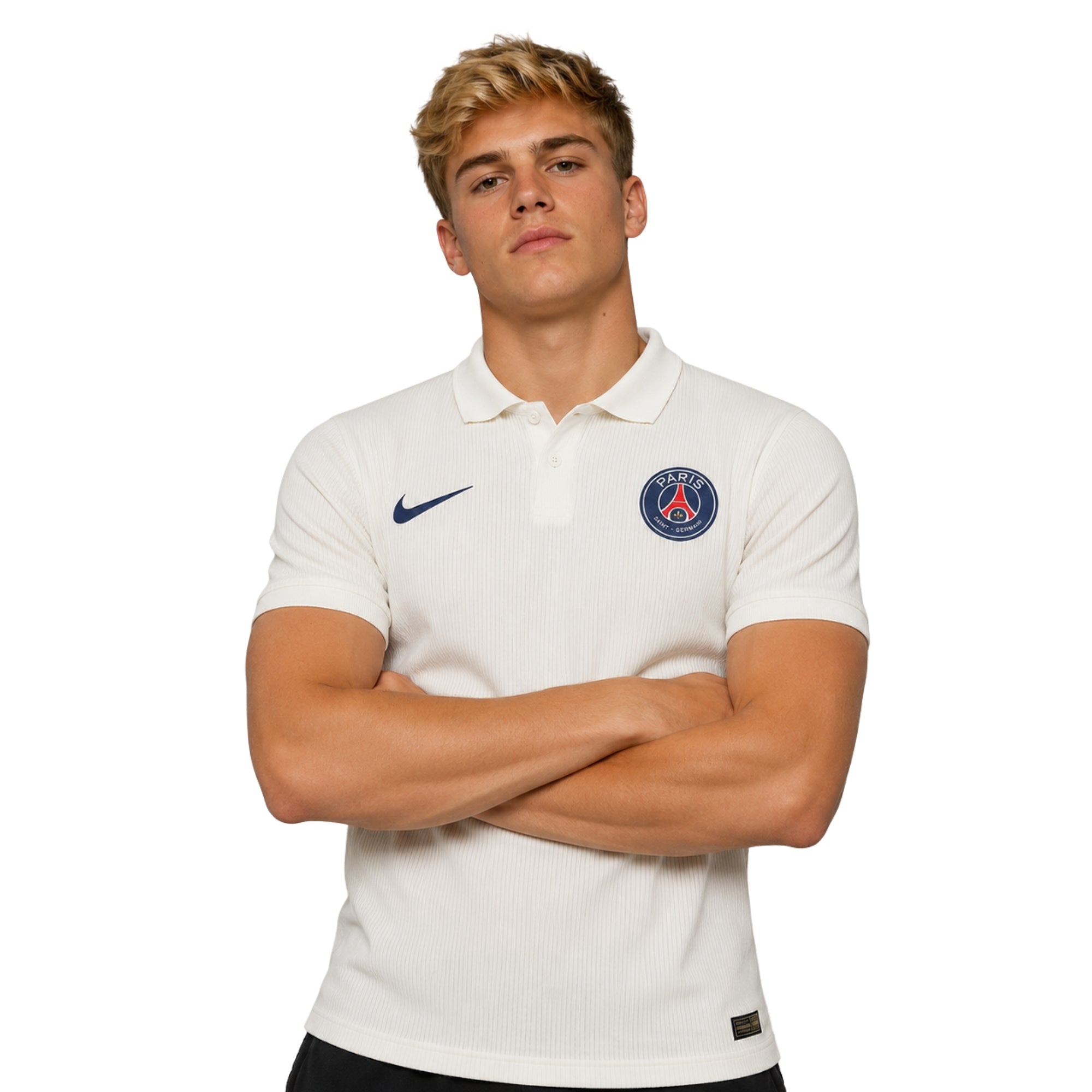 PSG Polo 25/26 - Version Joueur - Blanc