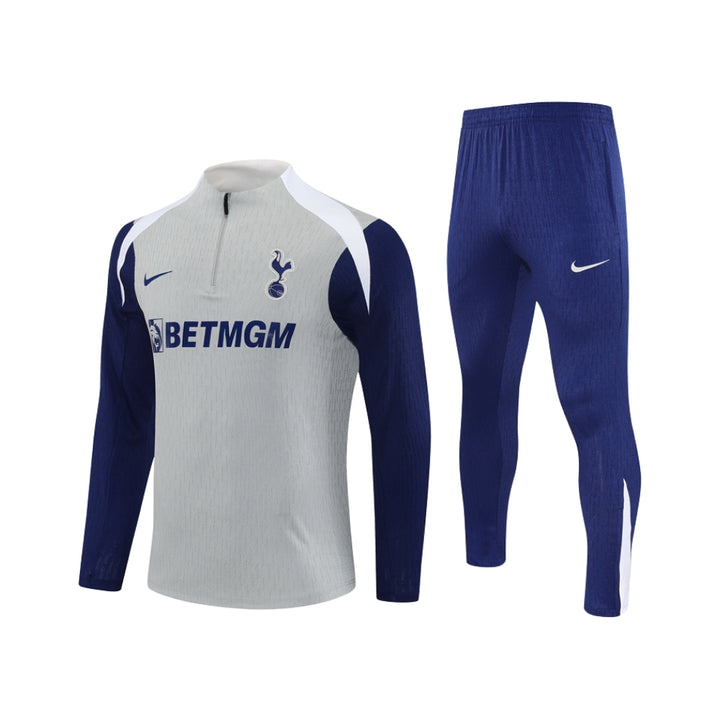 Tottenham Hotspur 25/26 - Tracksuit - 1/2 Zip - Player Version - Grey and Navy Blue