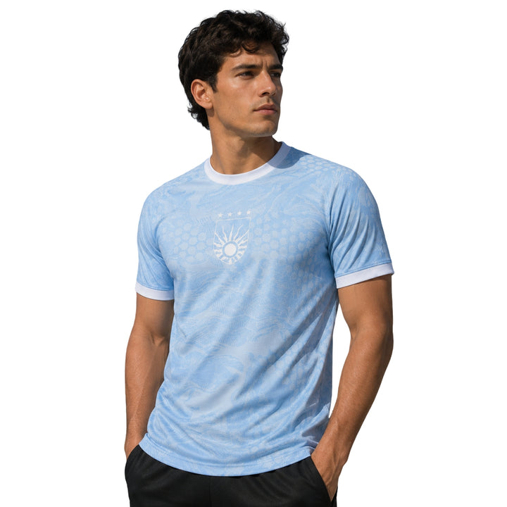 Uruguay Édition Spéciale 26/27 - Coupe du Monde 2026 - Version Joueur - Bleu Clair et Blanc
