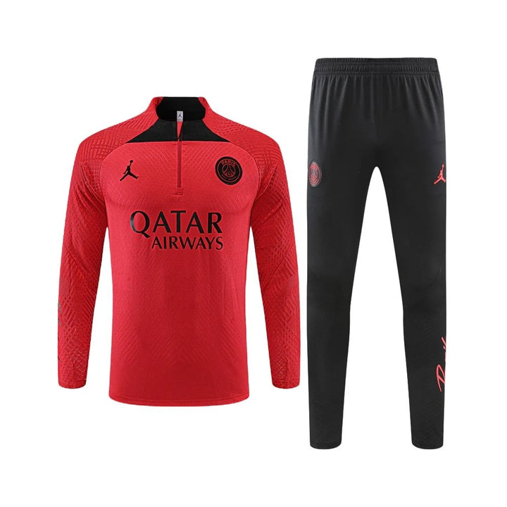 PSG - Survêtement - 1/2 Zip - Rouge et Noir