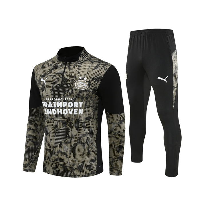 PSV Eindhoven 25/26 - Survêtement - 1/2 Zip - Beige et Noir Trainport Eindhoven