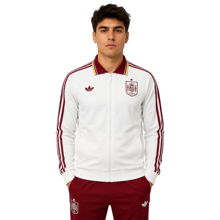 Espagne 26/27 - Survêtement - Zip Complet - Blanc et Bordeaux