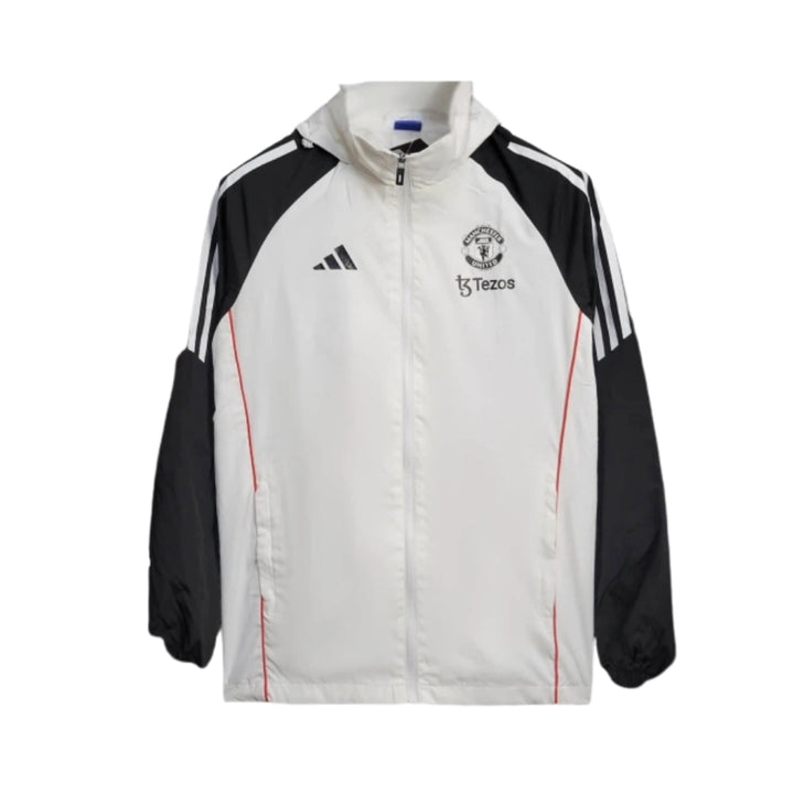 Coupe-Vent - Manchester United 25/26 - Blanc et Noir