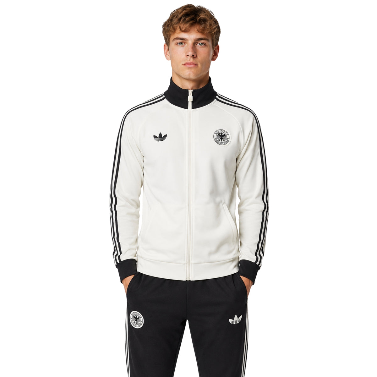 Allemagne 26/27 - Survêtement - Zip Complet - Blanc et Noir