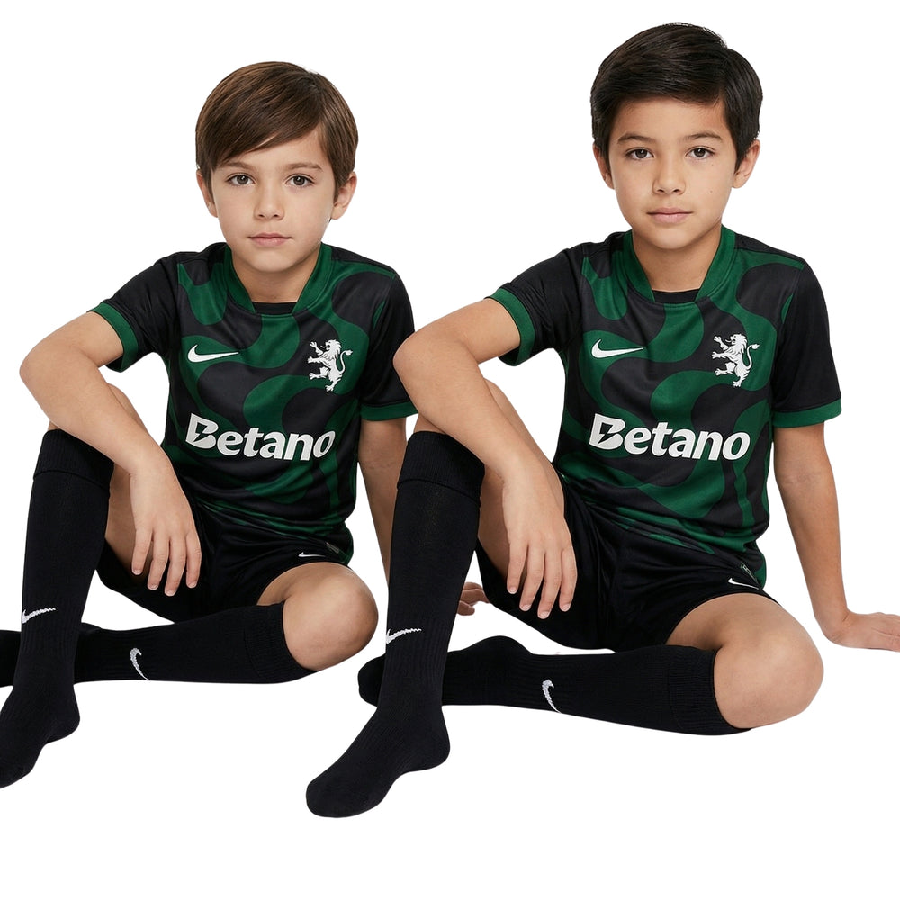 Kit Infantil - Sporting Visitante Negro 25/26