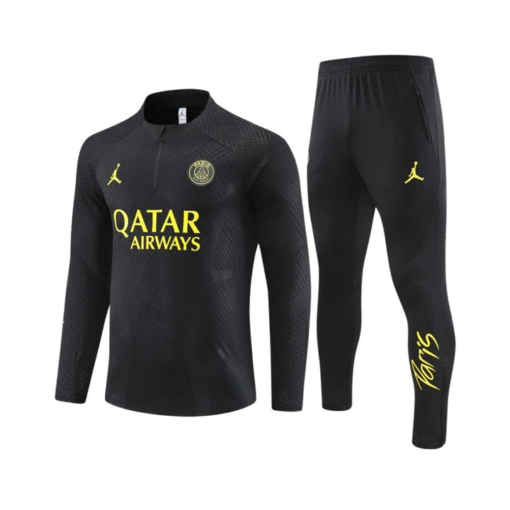 PSG - Survêtement - 1/2 Zip - Noir Qatar Airways