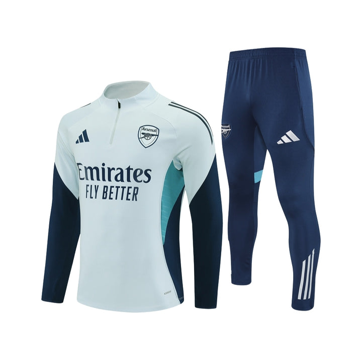 Arsenal 25/26 - Tracksuit - 1/2 Zip - White and Navy Blue