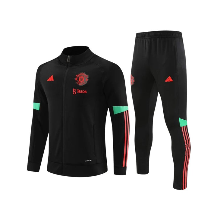 Manchester United - Tracksuit - Full Zip - Black and Red Tezos
