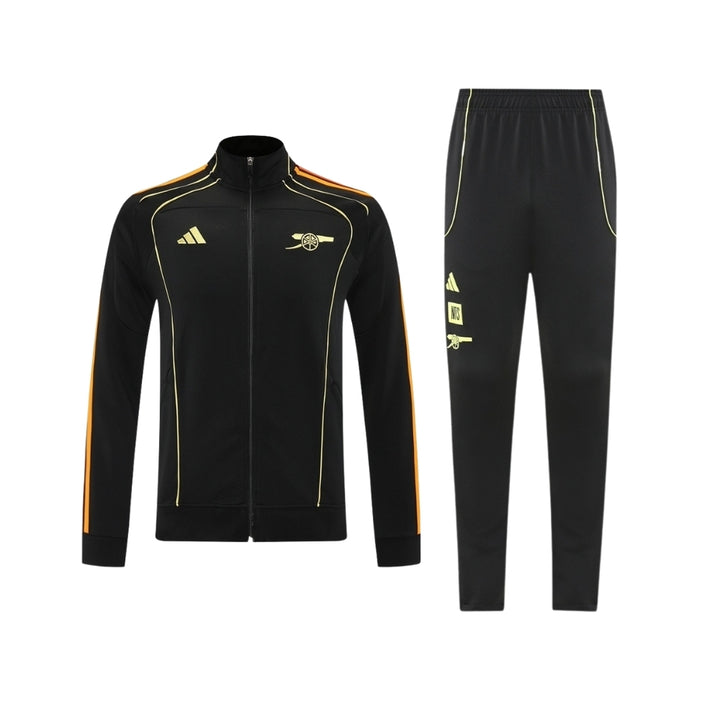 Arsenal 25/26 - Survêtement - Zip Complet - Noir et Jaune