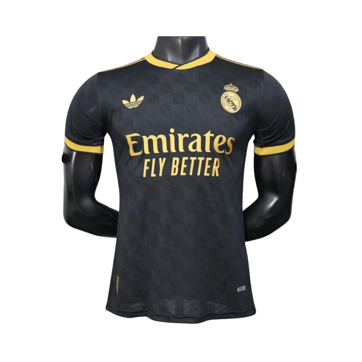 Real Madrid Édition Spéciale 25/26 - Version Joueur - Noir et Jaune Emirates Fly Better